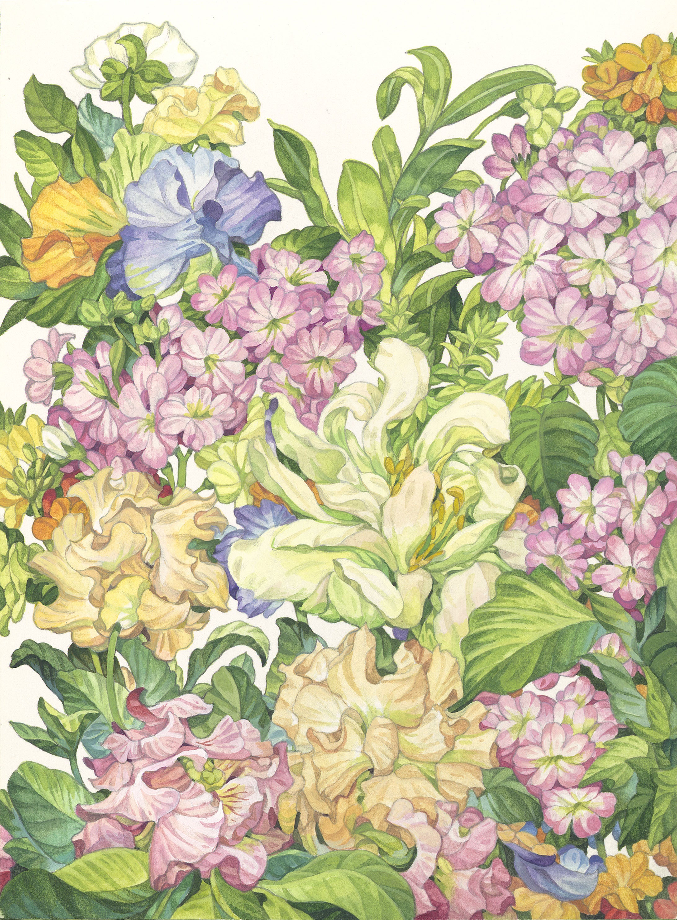 Watercolor Floral Bouquet Art