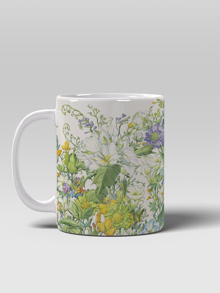 Floral Coffee Mug, Watercolor Flower Ceramic Mug for Home