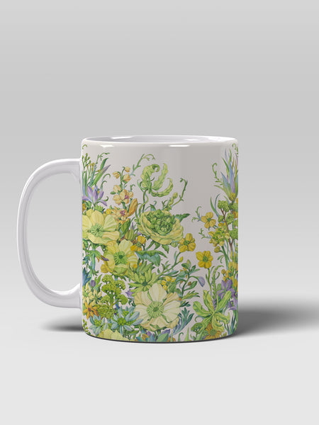 Floral Coffee Mug, Watercolor Flower Ceramic Mug for Home