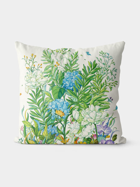 Floral Throw Pillow, Botanical Cushion for Home Decor