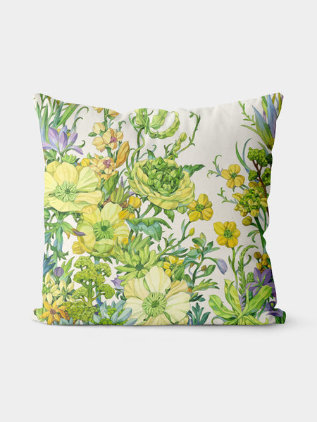 Floral Throw Pillow, Watercolor Flower Cushion for Home Decor