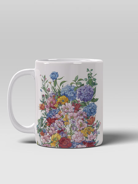 Floral Coffee Mug, Watercolor Flower Ceramic Mug for Home