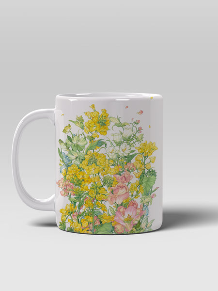Floral Coffee Mug, Watercolor Flower Ceramic Mug for Home