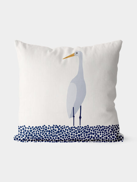Heron Throw Pillow, Nature - Inspired Home Decor