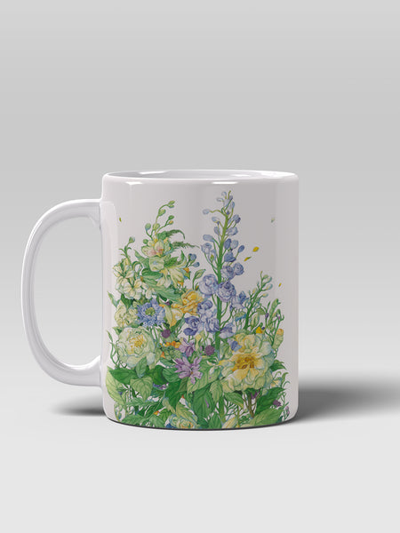 Floral Coffee Mug, Watercolor Flower Ceramic Mug for Home