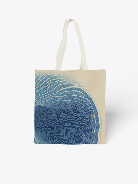 Wave Tote Bag, Ocean - Inspired Canvas Tote for Everyday Use