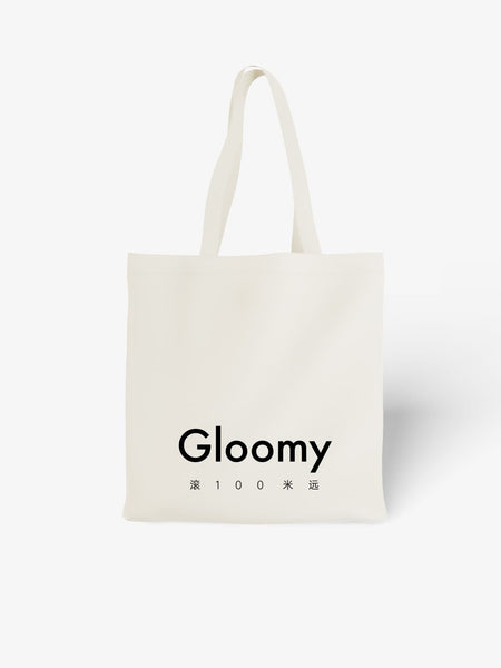 Sarcastic Gloomy Typography Canvas Tote Bag