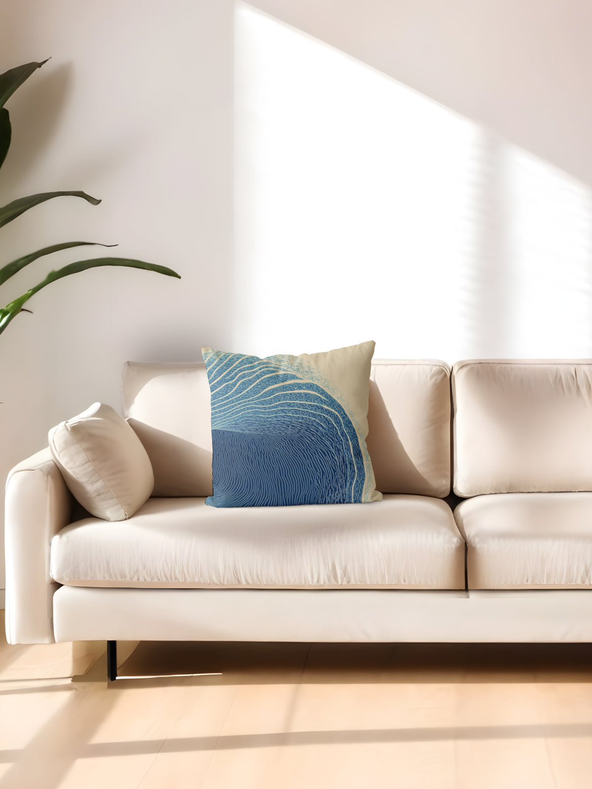 Ocean Wave Throw Pillow, Coastal - Inspired Home Decor