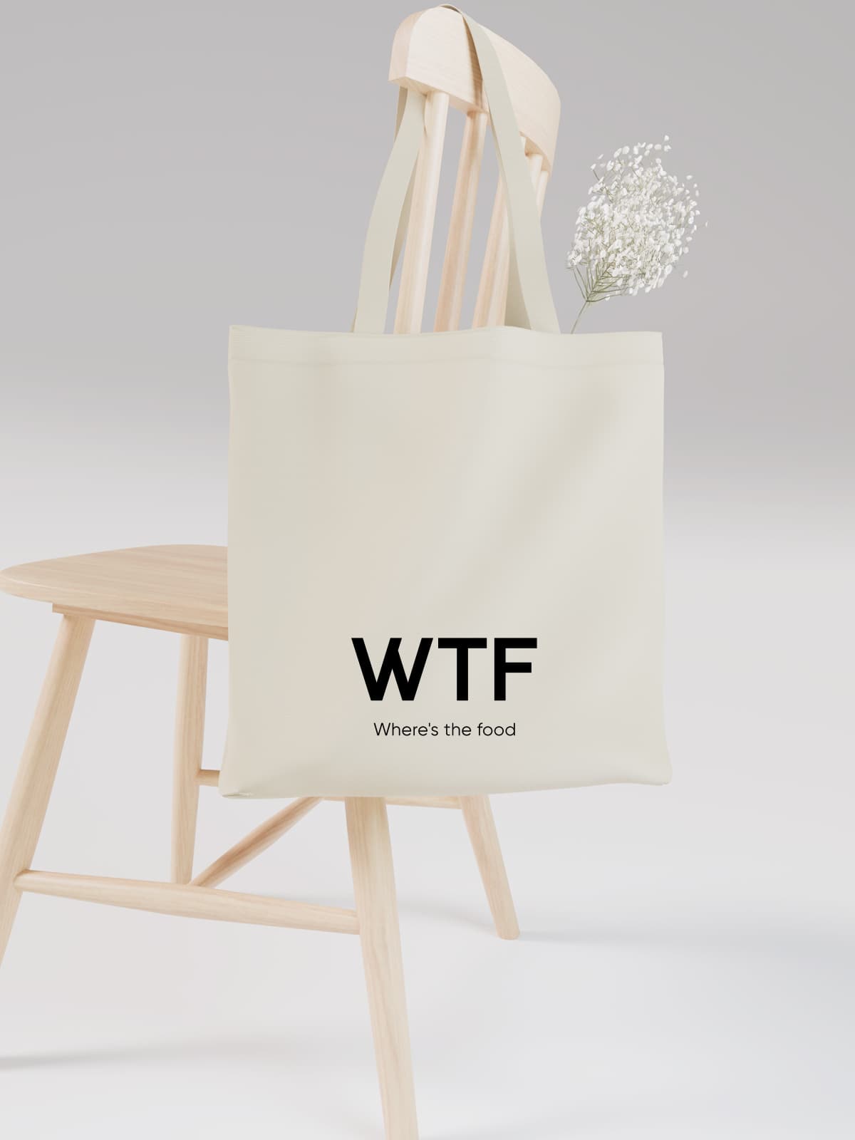 Humorous WTF - Where's the Food Canvas Tote Bag
