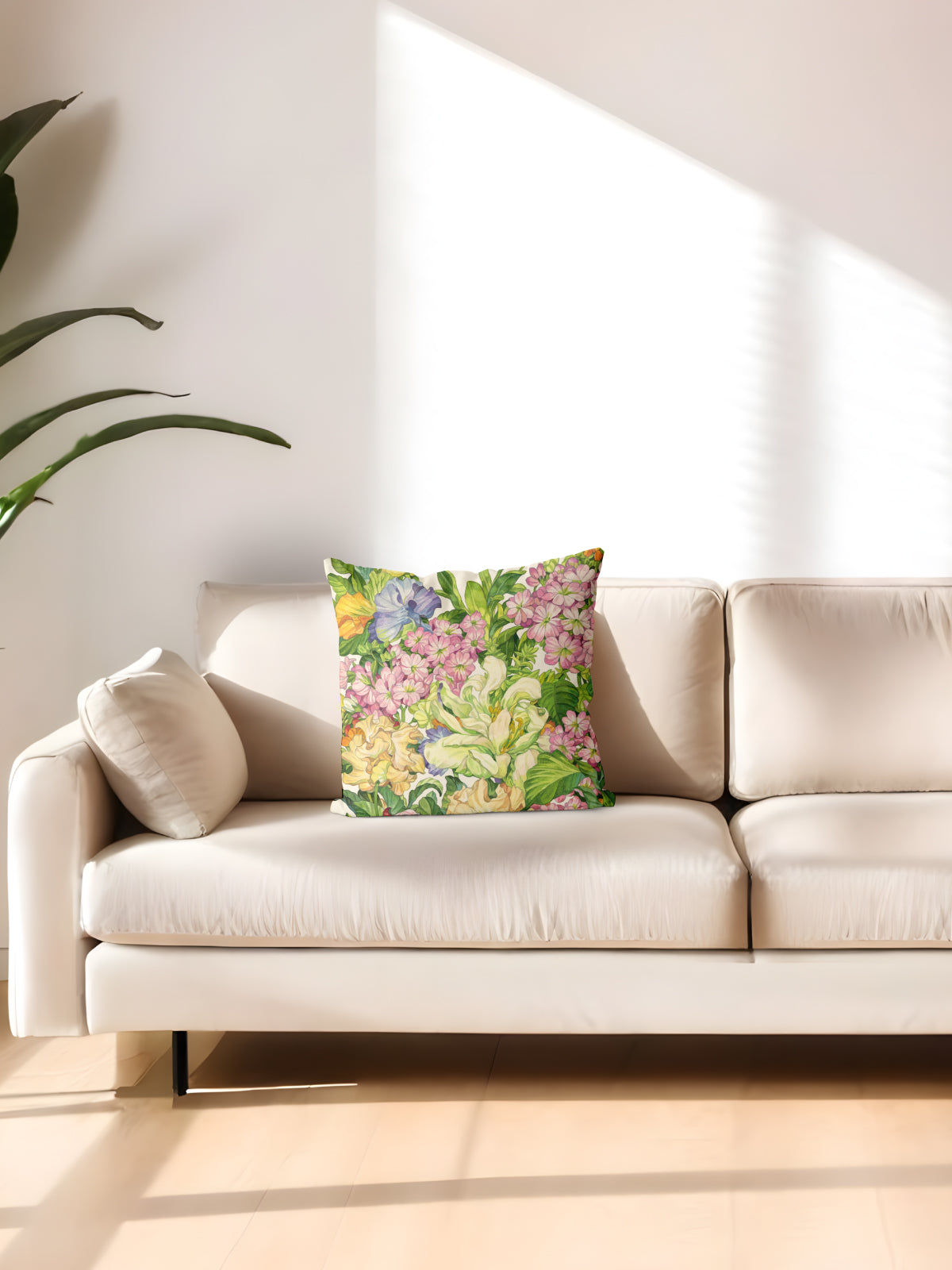 Watercolor Floral Throw Pillow